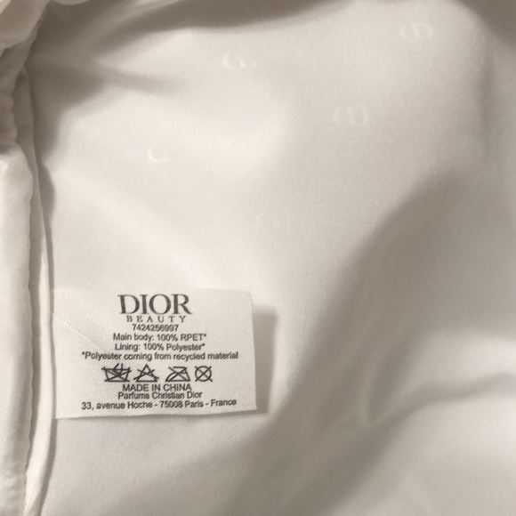 Dior Beauty cross-stitch Patterned white  Pouch - Picture 9 of 10